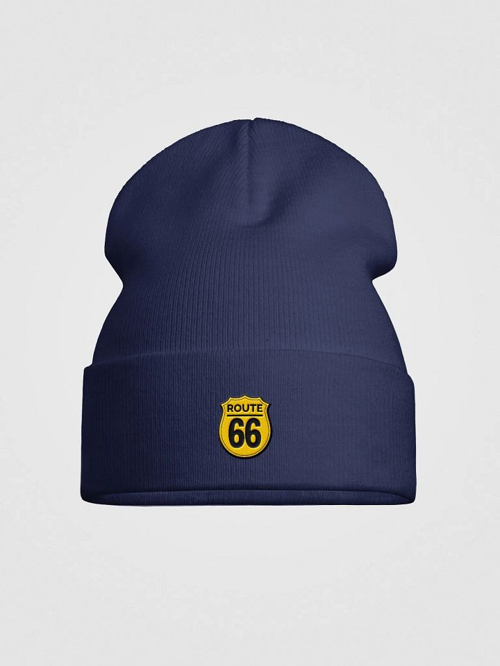 'Route 66' Embroidered Cuffed Beanie product image (22)