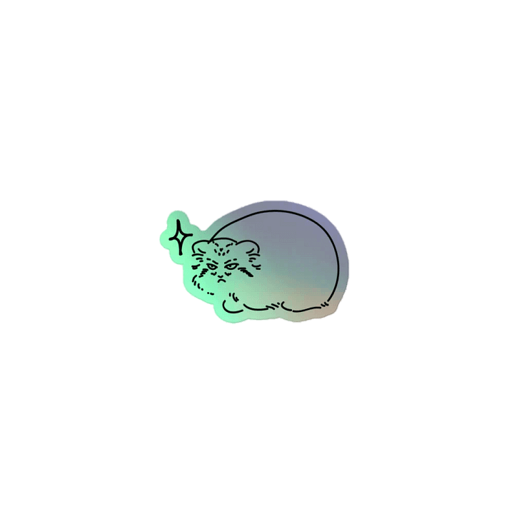 Grumpy Manul - Holo Sticker product image (1)