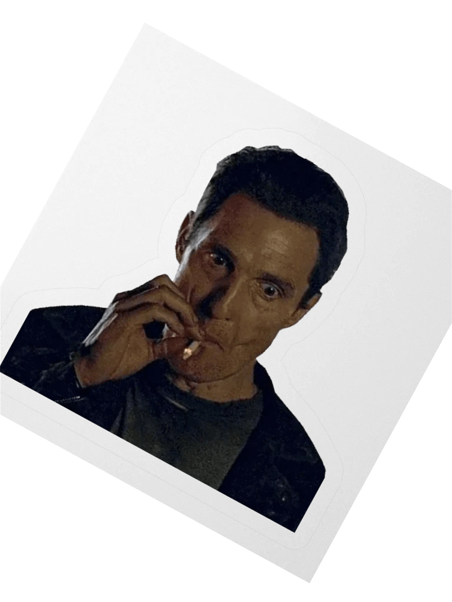Smoker Meme Kiss Cut Stickers product image (4)