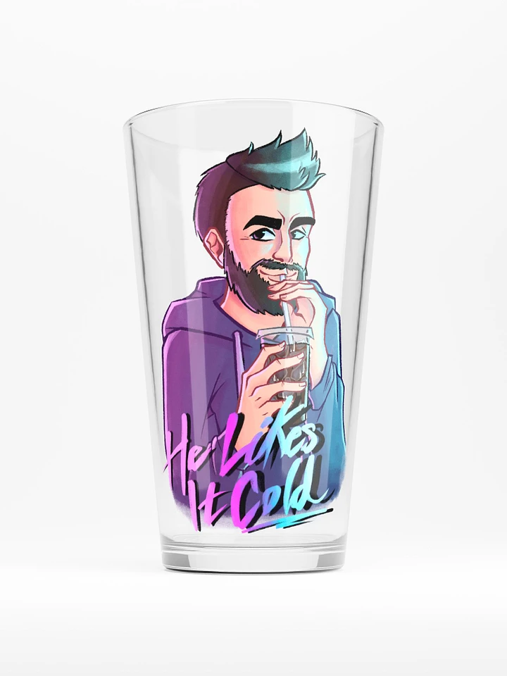 He Likes It Cold Pint Glass product image (1)