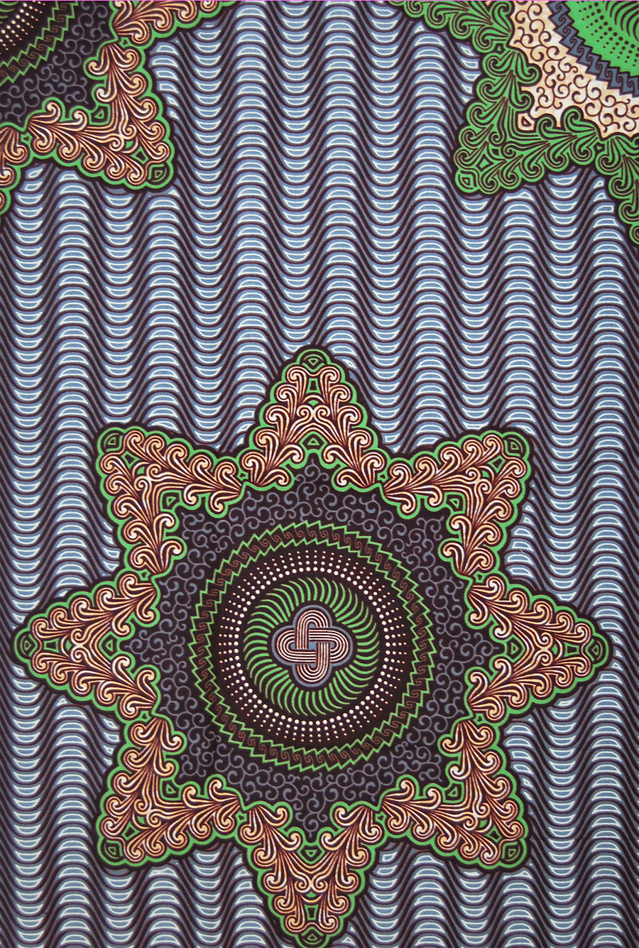 Scampolo Tessuto Wax Print - Design Mandala - 68 cm x 114 cm - cod.462/A-B product image (2)