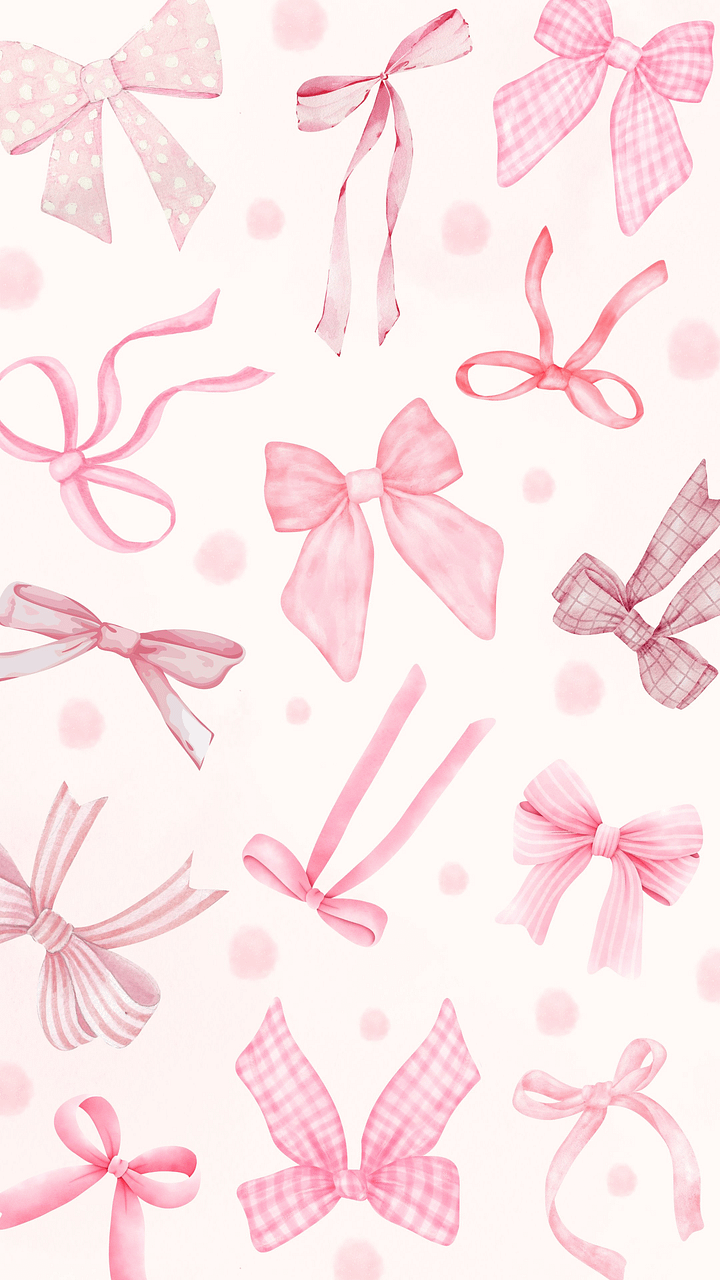 Pretty in Pink Bows - wallpaper product image (1)