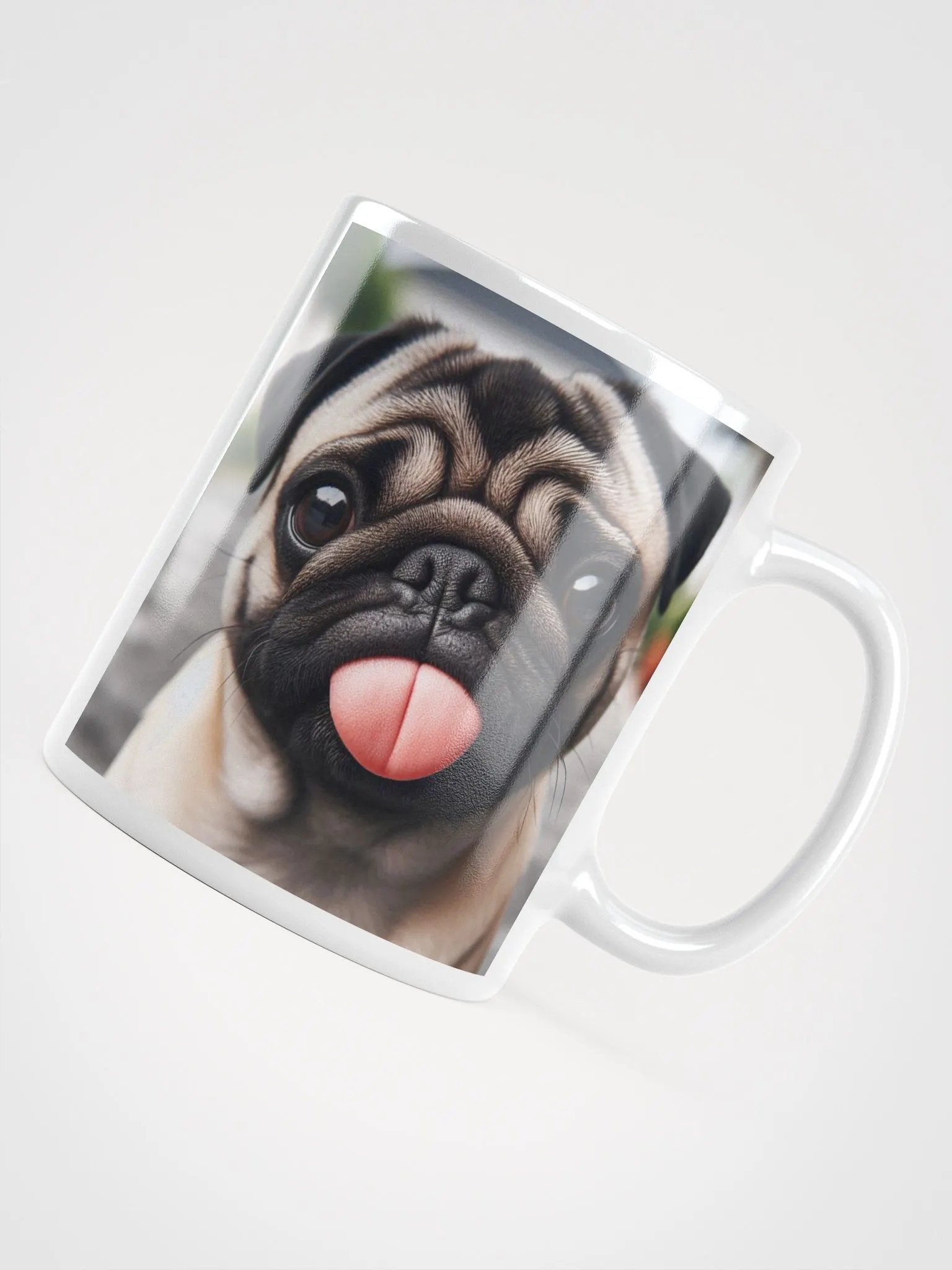 Rude Pug #Humorous Glossy Mug - White product image (4)