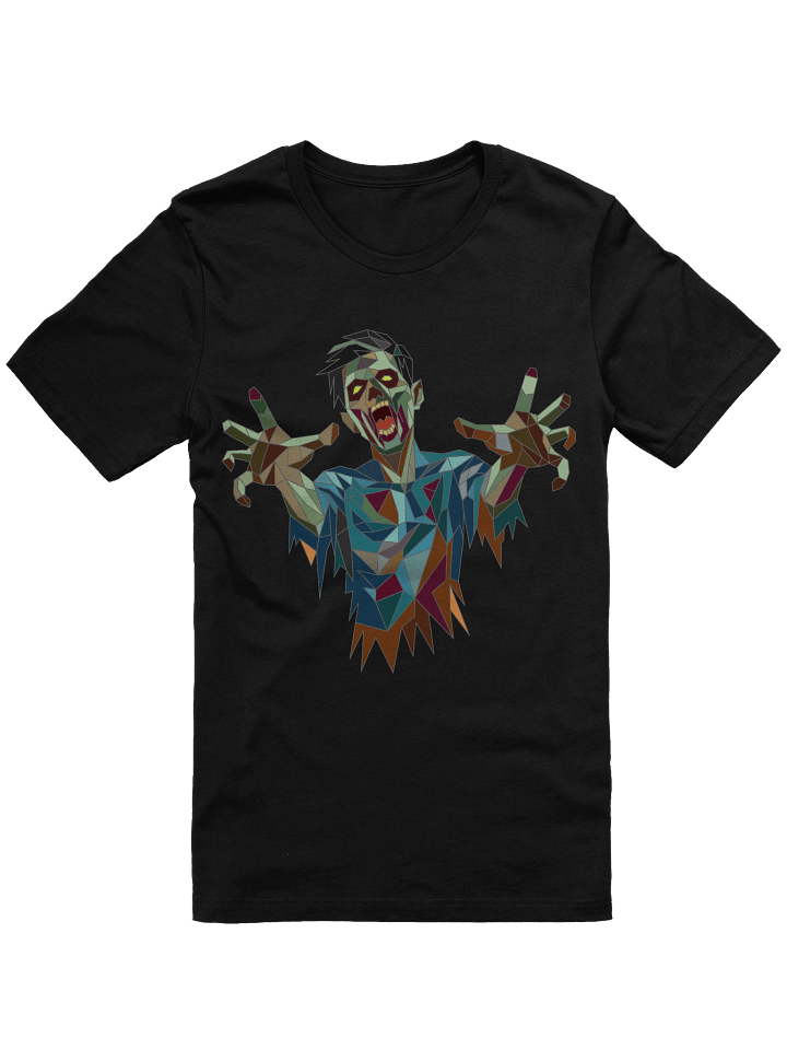 Geometric Zombie Halloween T-Shirt | Spooky Season Graphic Tee product image (2)