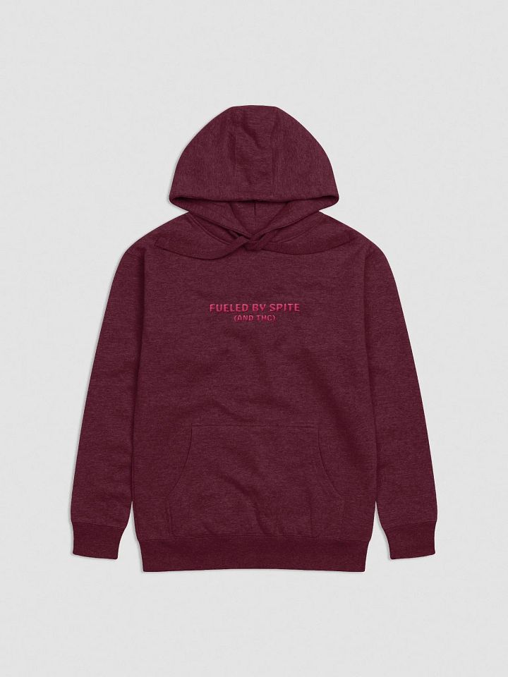 FUELED BY SPITE (pink thread) embroidered heavyweight hoodie product image (13)