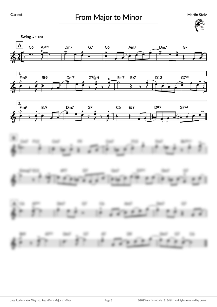From Major to Minor - Clarinet (Exercise 4 Jazz Studies) product image (3)