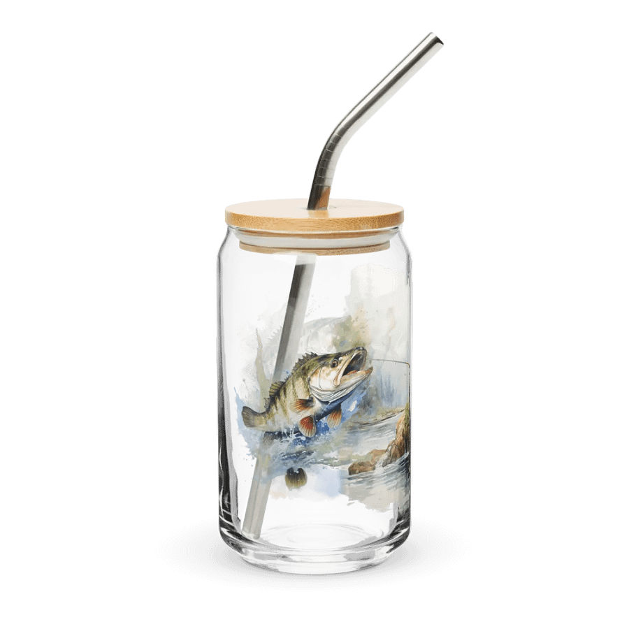 Wilderness Fishing Bear Can-Shaped Glass product image (4)