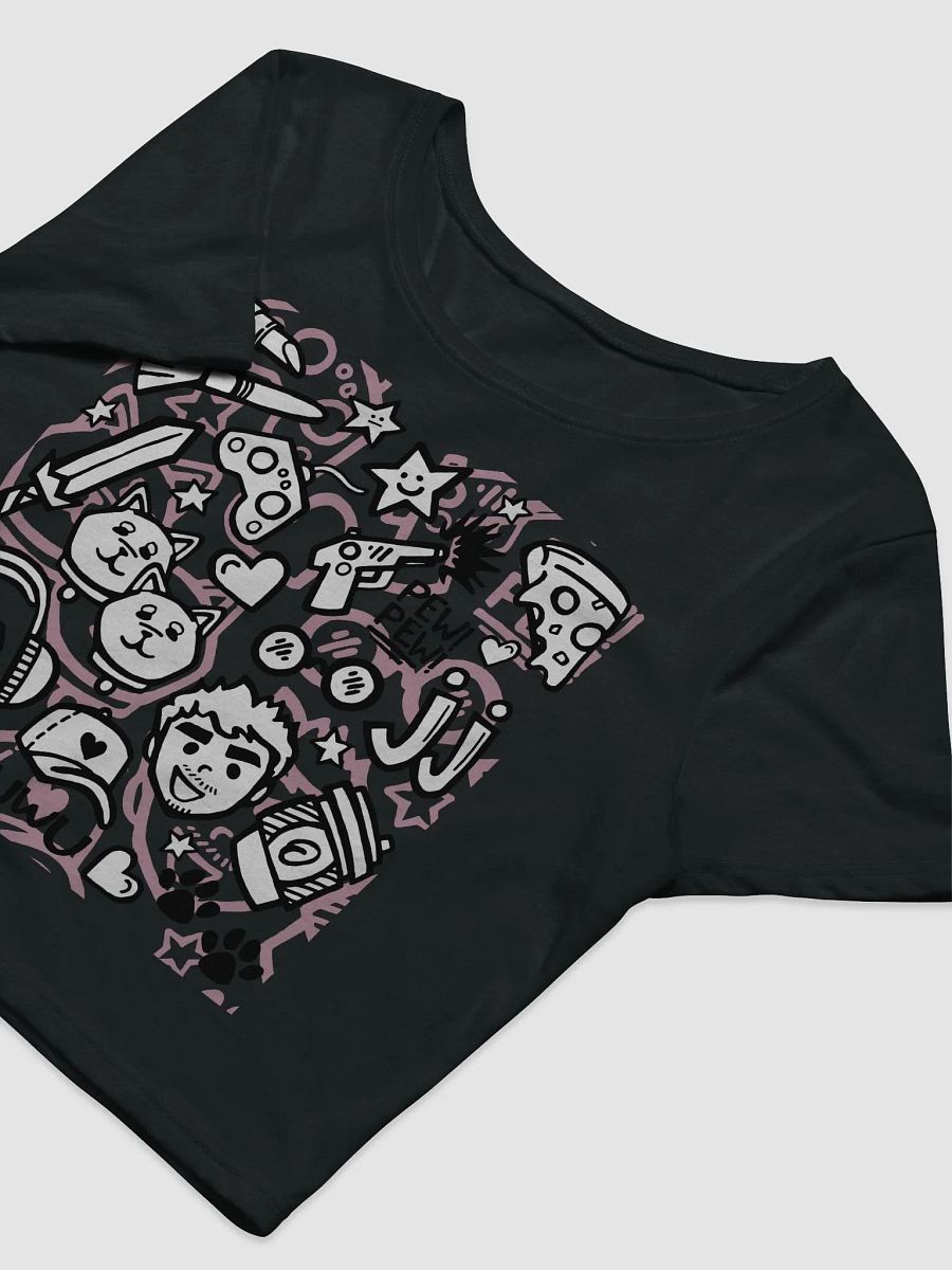 J-Doodle Crop Tee (Black) product image (8)