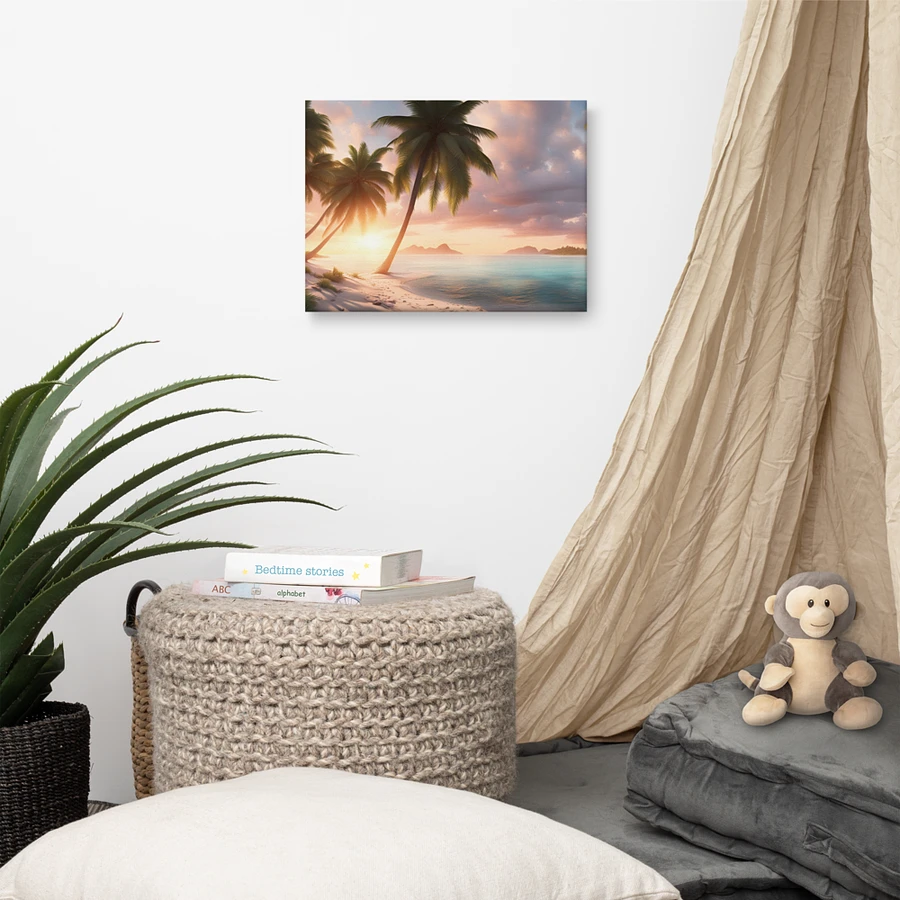 White Sand Beach Sunset Serenity Canvas product image (7)