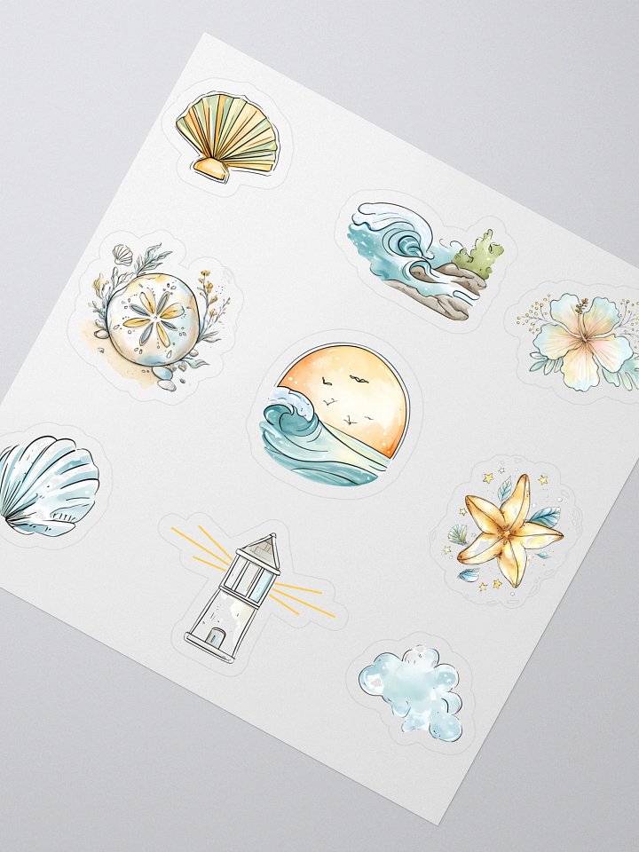 Coastal Dreams – Watercolor Summer Sticker Set product image (2)