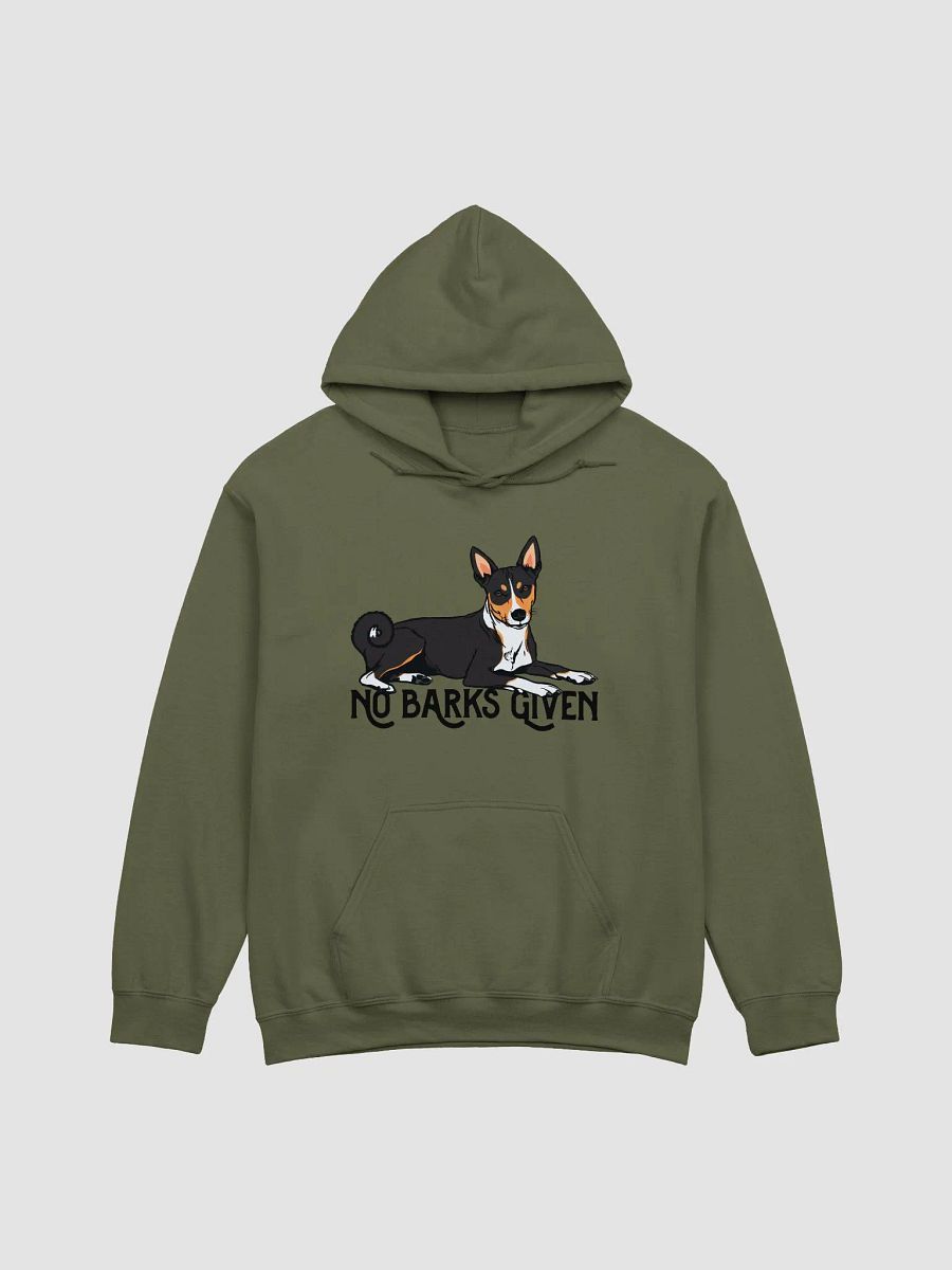 No Barks Given Hooded Sweatshirt of a Basenji(Tricolor) | Funny Hoodie for Basenji Dog Paw-rents product image (16)