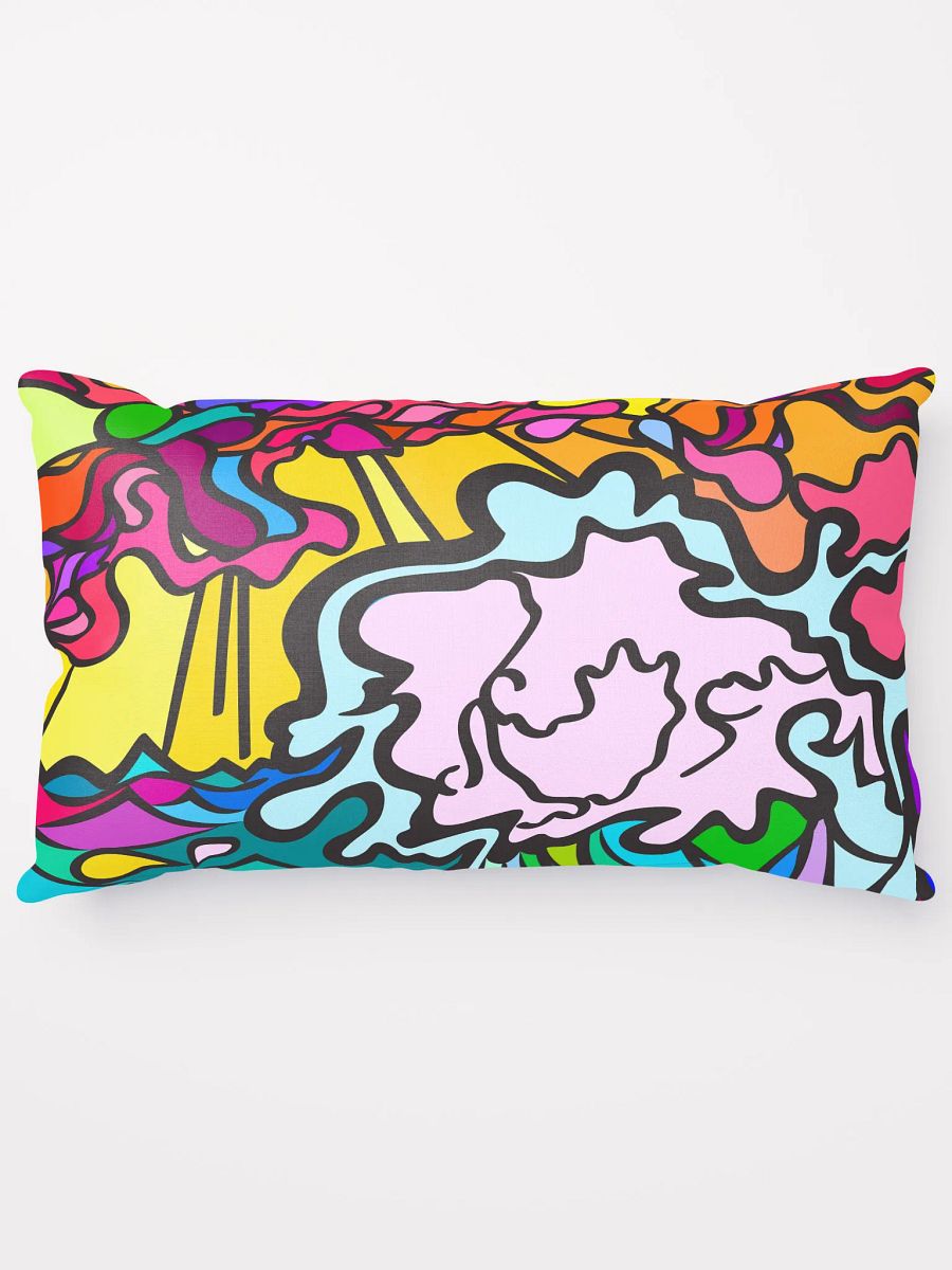 Dreamy Clouds All-Over Print Pillow – Wave at Sunset product image (5)