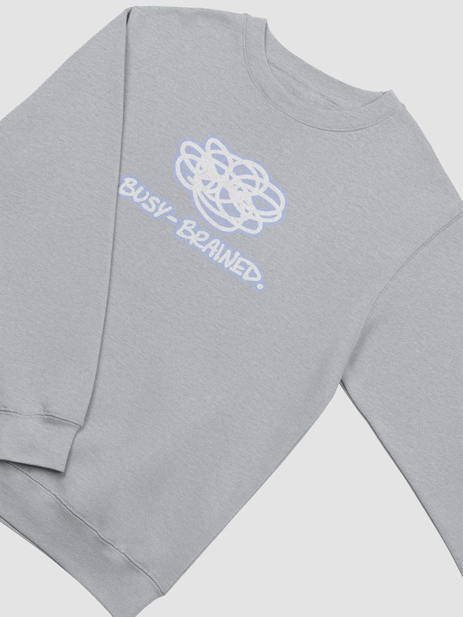 BUSY-BRAINED (lined design, #BDCAEF) printed crewneck product image (11)