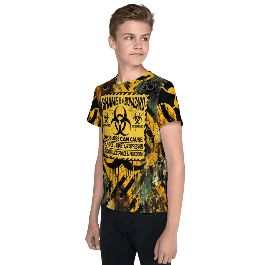 Shame Is A Biohazard Youth Crew Neck T-Shirt product image (3)