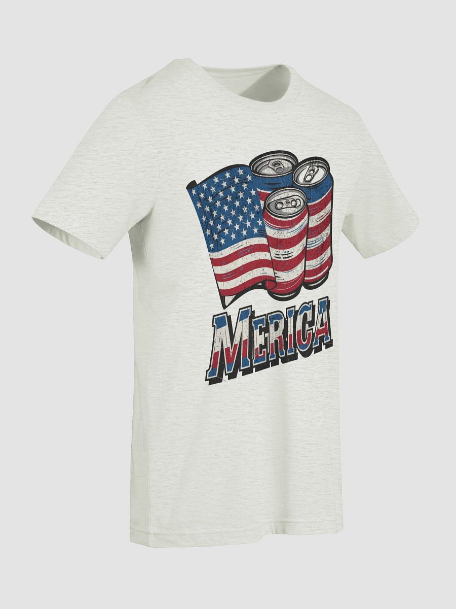 Patriotic 'MERICA' Beverage Can T-Shirt product image (89)