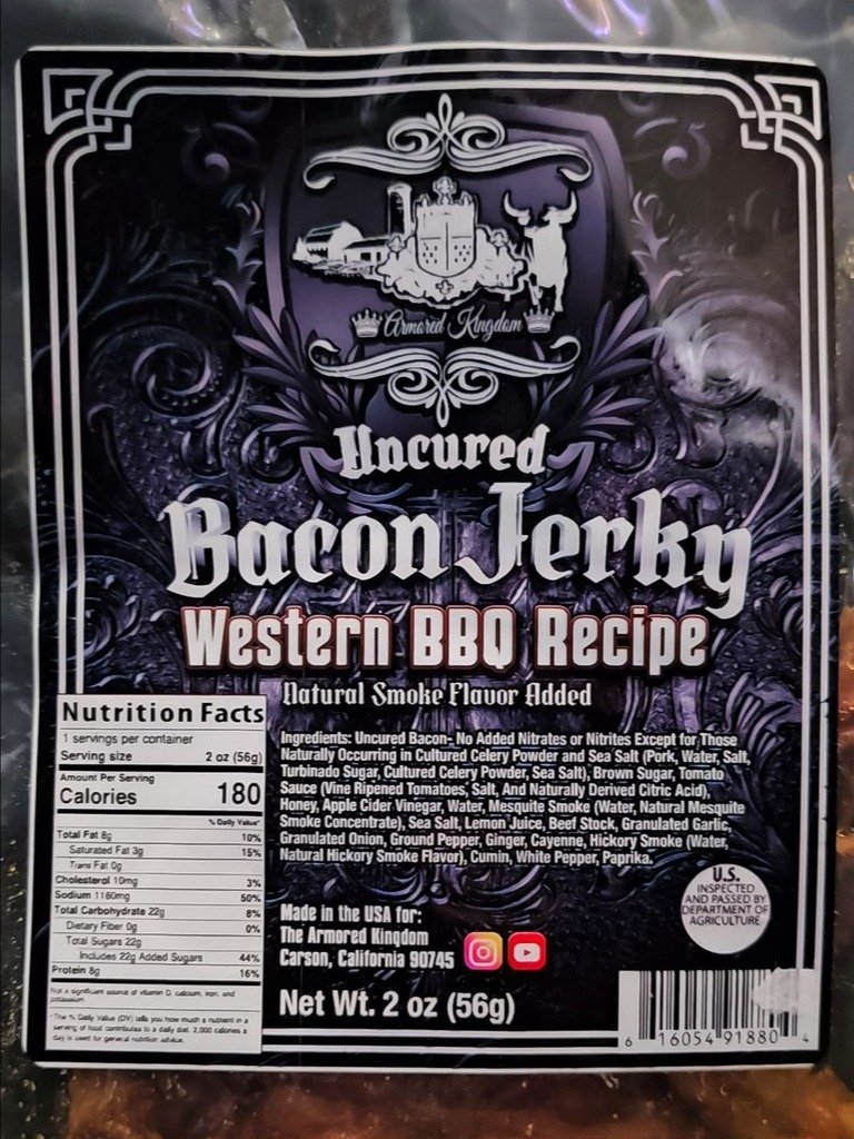 The Armored Kingdom Western BBQ Recipe Bacon Jerky product image (4)