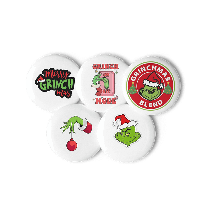 Grinch Mode Pin Button Set product image (3)