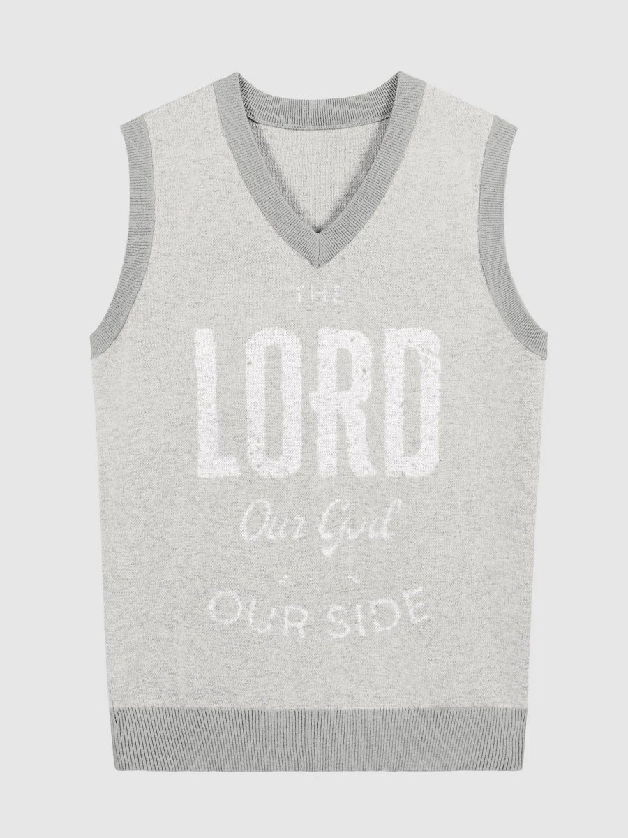 The LORD Our God is on OUR SIDE | Unisex knitted V-Neck sweater product image (1)