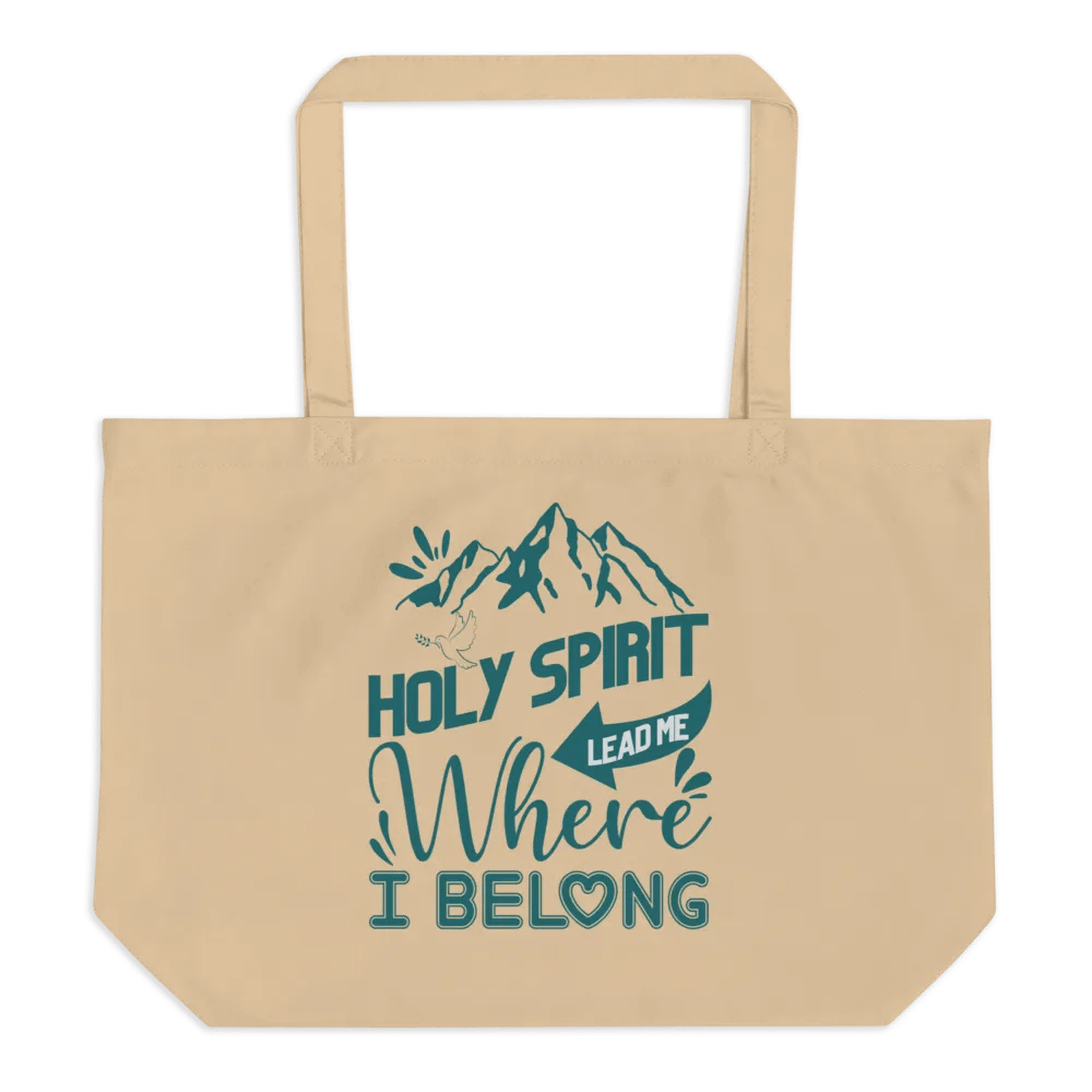 Holy Spirit Lead Me Where I Belong Yeshua Christian Econscious Organic Cotton Twill Tote product image (4)