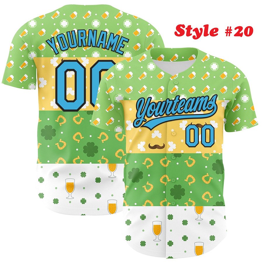Authentic Baseball Jersey, Custom Baseball Jersey, Personalized Sport Jersey, Colorful, Number, Patrik Day product image (189)