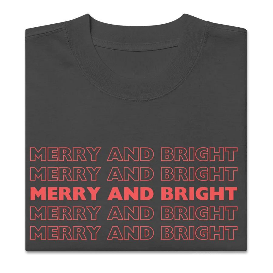 MERRY AND BRIGHT Grid Pattern T-Shirt product image (10)