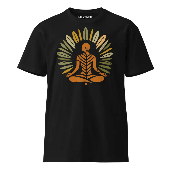 Meditative Sunburst T-Shirt - Zen Leaf Meditation | Ancient Wisdom Meets Boho Style product image (1)