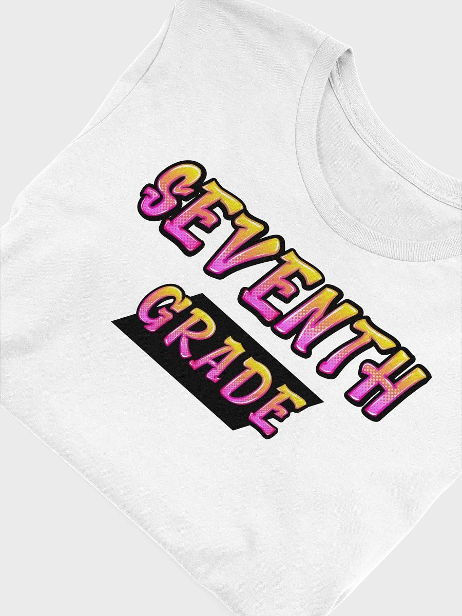 SEVENTH GRADE Teacher Shirt - Pink + Yellow Bold Letters product image (1)