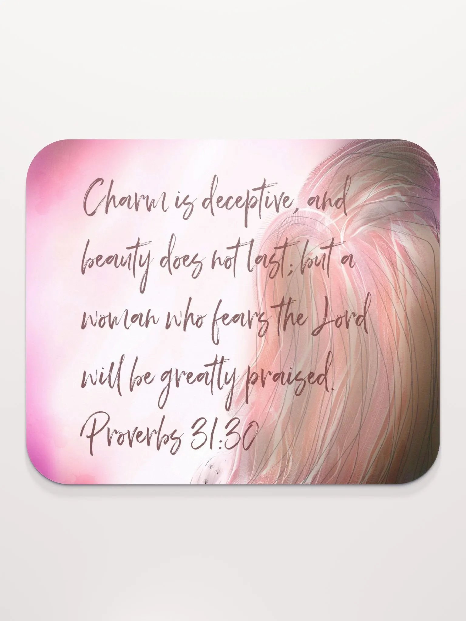 Proverbs 31:30 Bible Quote Mouse Pad product image (2)