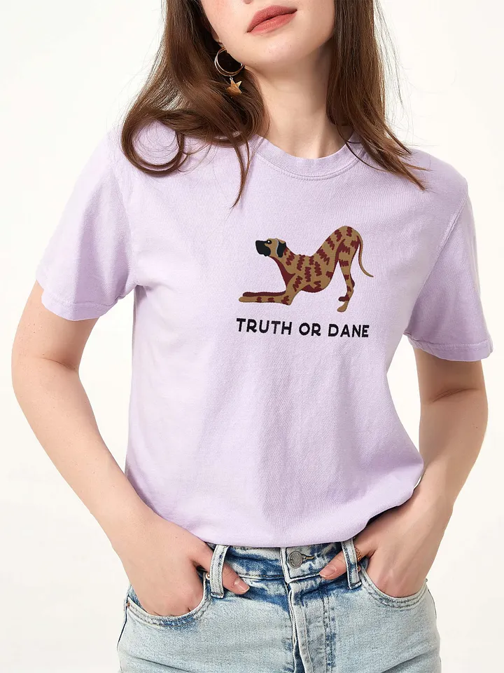 Truth or Dane T-Shirt(Embroidered) of a Great Dane(Brindle) product image (2)