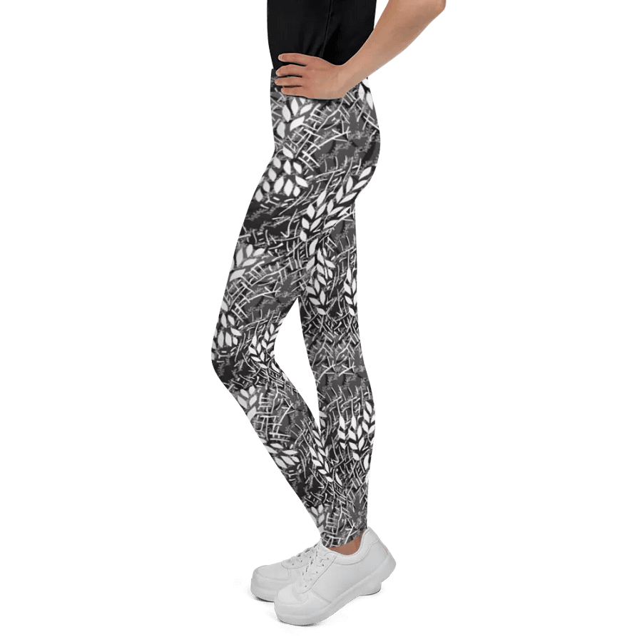 JoBeths' Signature Leggings 👖 Youth White Leave's 🍃 Design product image (4)
