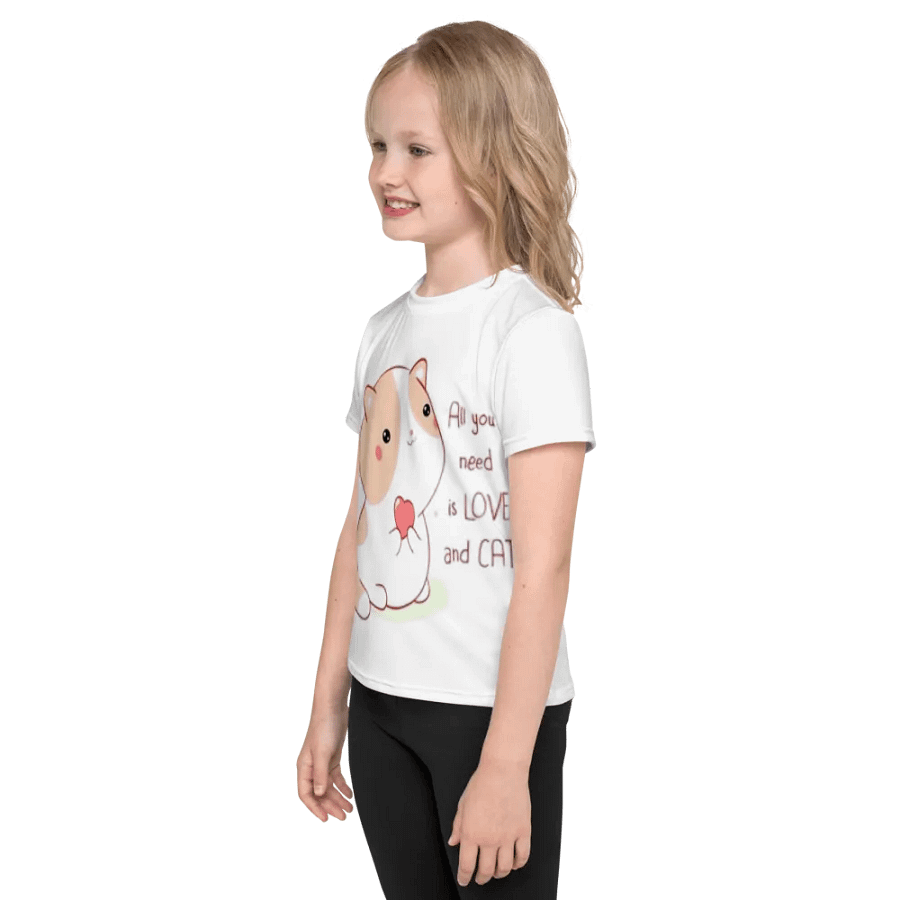Kids Crew Neck T-Shirt Cute Kitten product image (3)