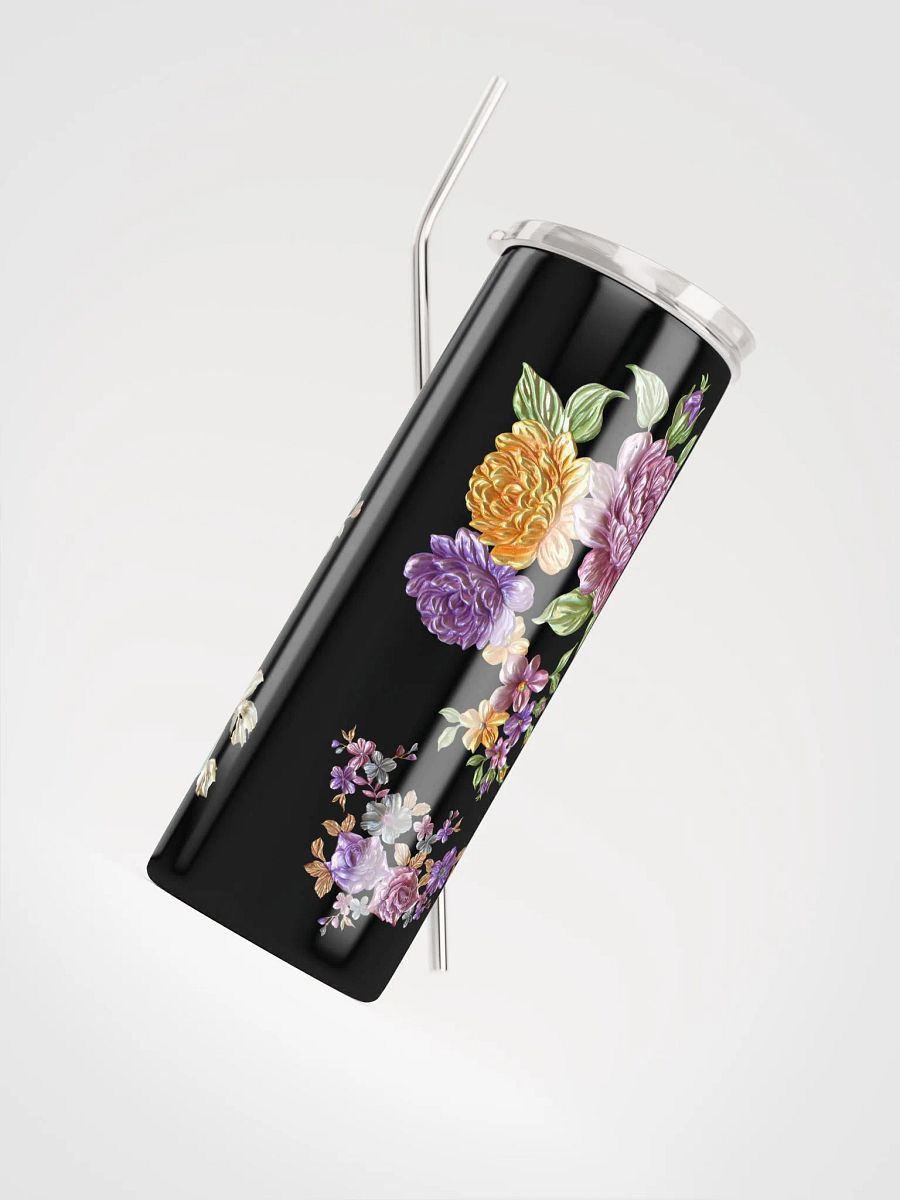 Gorgeous Metallic Flowers on 20-oz Black or White Tumbler product image (3)