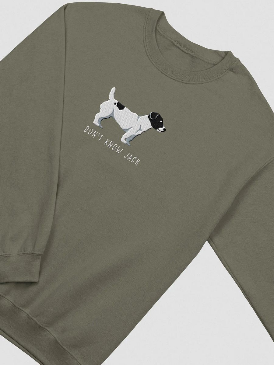 Don't Know Jack Sweatshirt (Embroidered) of a Jack Russell Terrier(Black & White) product image (6)