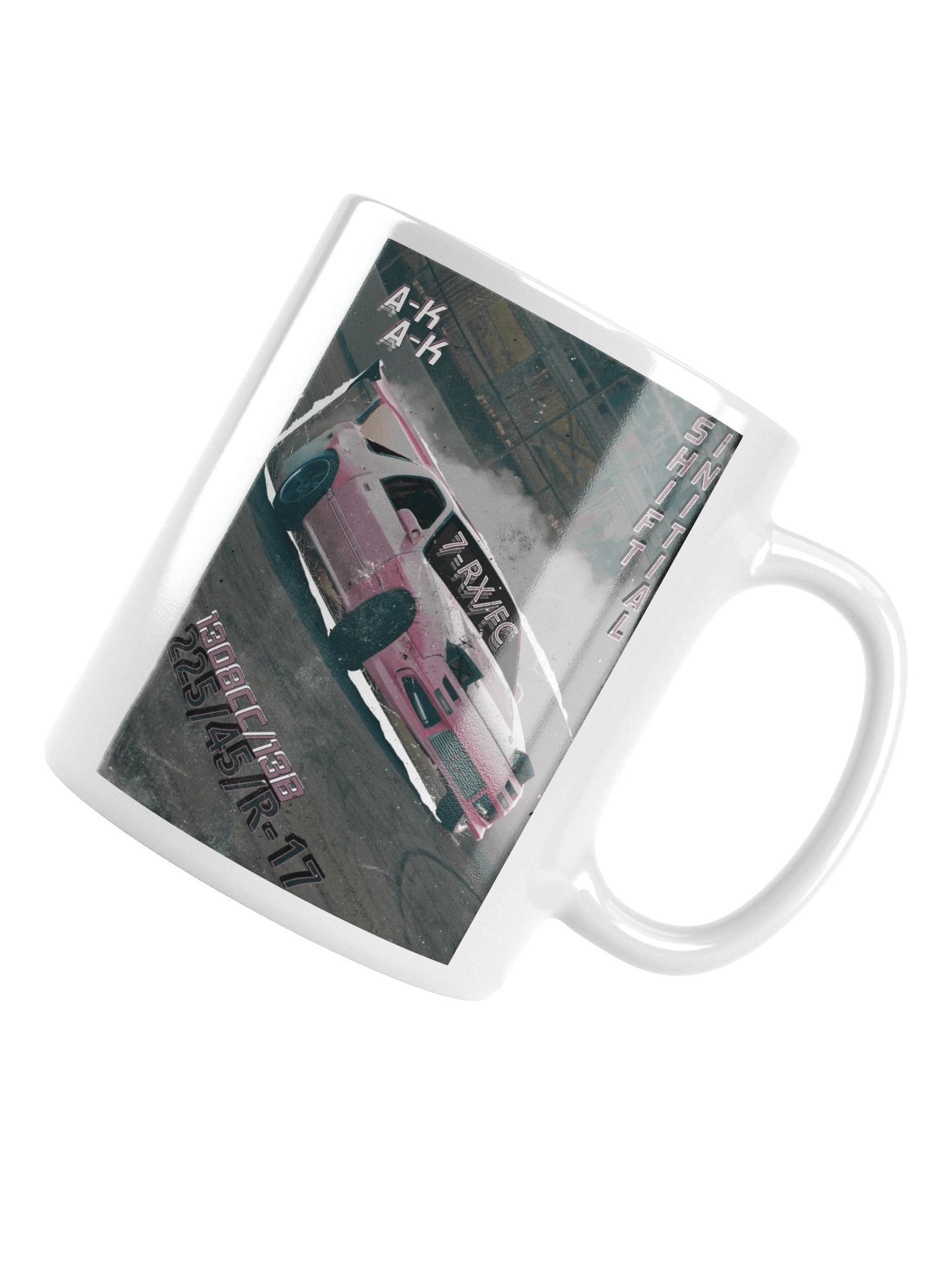 Initial Shift, FC/RX-7 Drift Cut-out | Glossy White Mug product image (10)