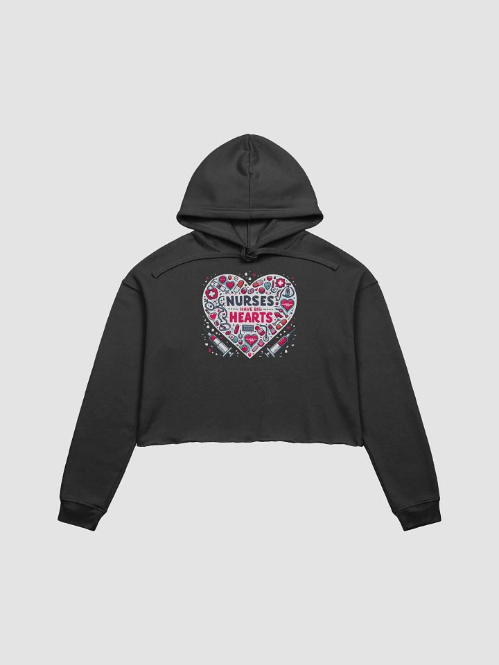 Big Heart Nurses - Medical Icons Crop Hoodie product image (3)
