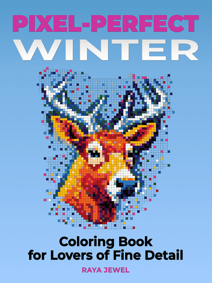 Pixel-Perfect Winter Coloring Book: Pixel Art Coloring Book with 36 Illustrations product image (1)