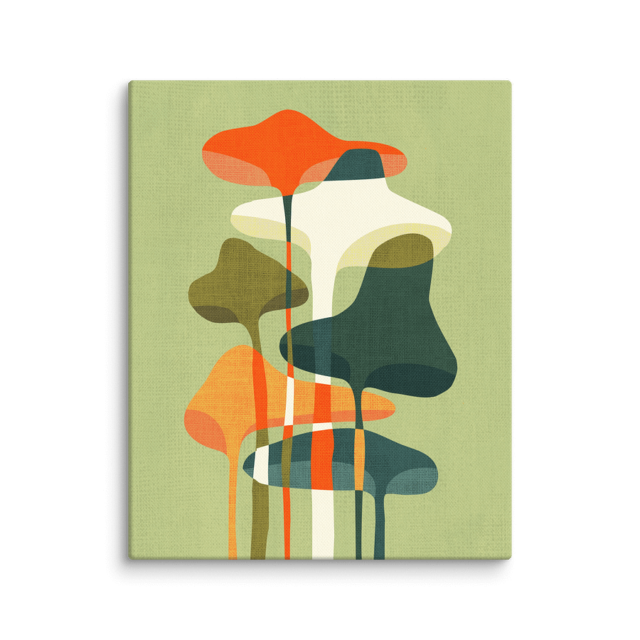 Wild mushrooms canvas art print product image (11)