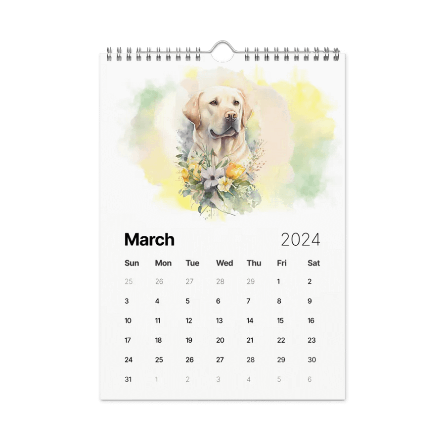 Watercolor Dogs 2024 Wall Calendar, 12 Month product image (5)