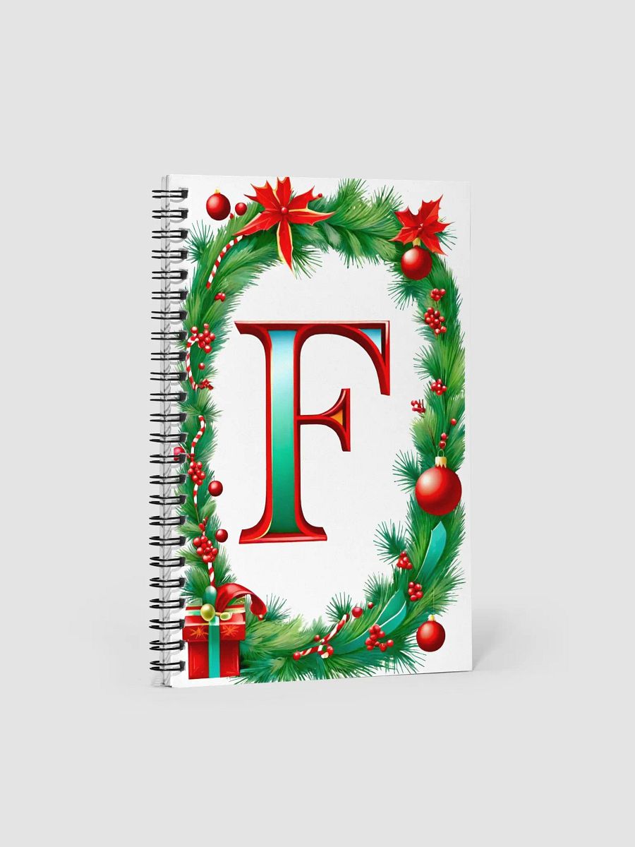 Christmas Monogram LetterF(3) Notebook product image (4)