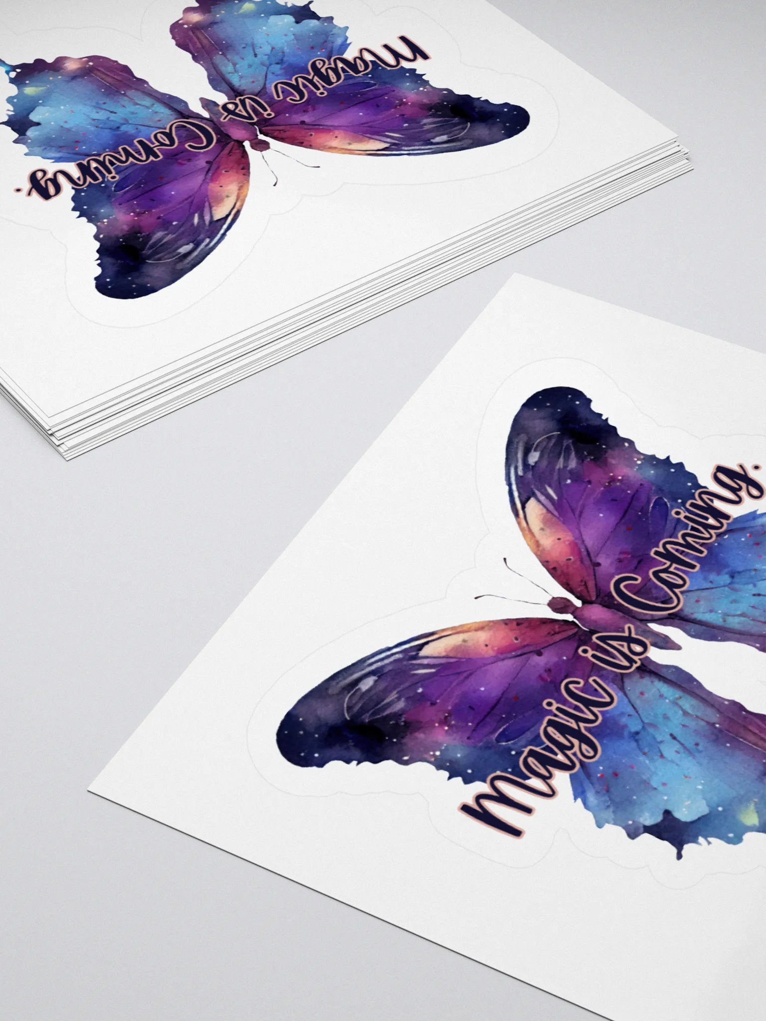 Magic is Coming – Purple Butterfly Inspirational Quote Sticker product image (10)