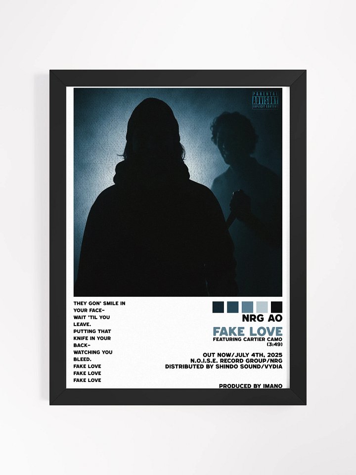 "Fake Love" Framed Matte Poster Print product image (2)