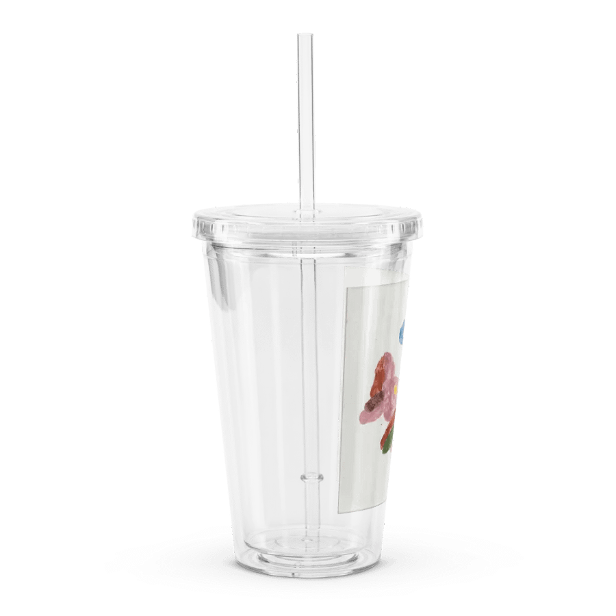 Kid Airplane (Double Wall Clear Plastic Tumbler 16 oz) product image (3)