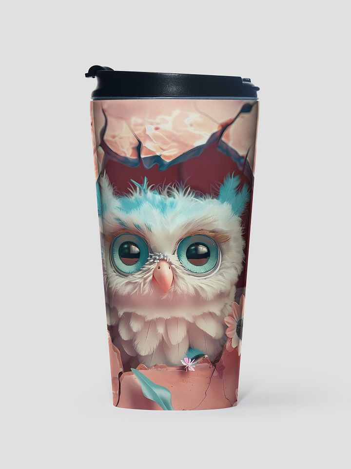 Whimsical Owl Peek-a-Boo Travel Mug product image (1)