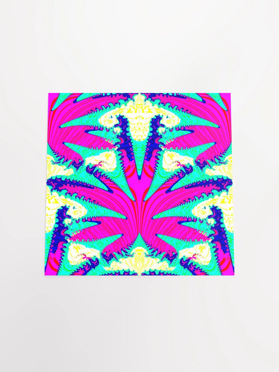 Clowny Cannabis Leaf Stoner Poster, Pink Blue Pot Leaf Print, Twisted Budz 420 Art product image (4)