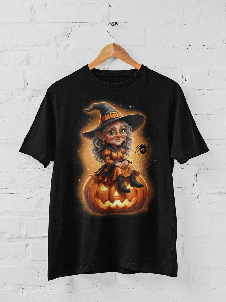 Cute Witch Pumpkin Halloween T-shirt product image (1)