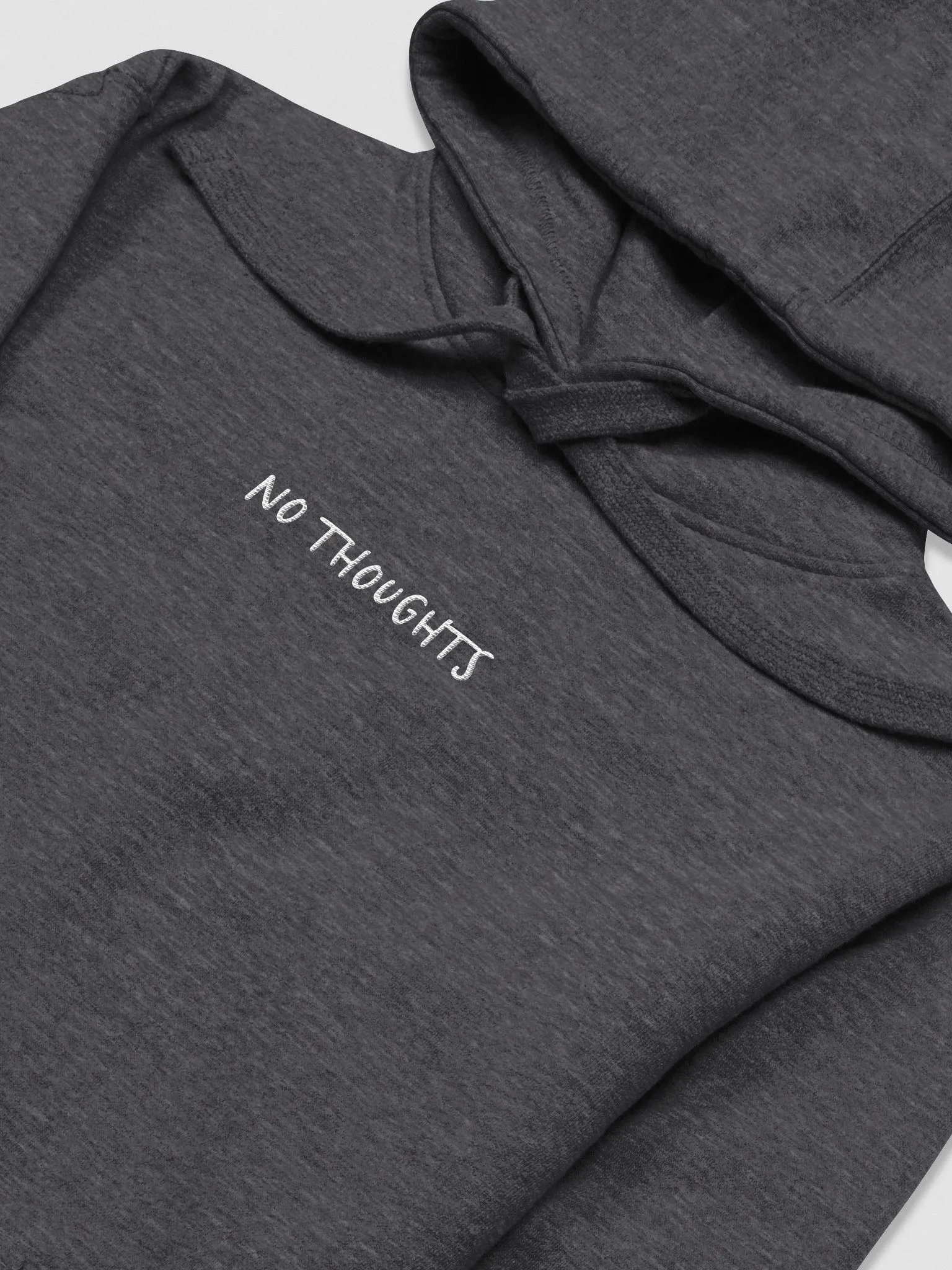 Embroidered no thoughts hoodie product image (5)