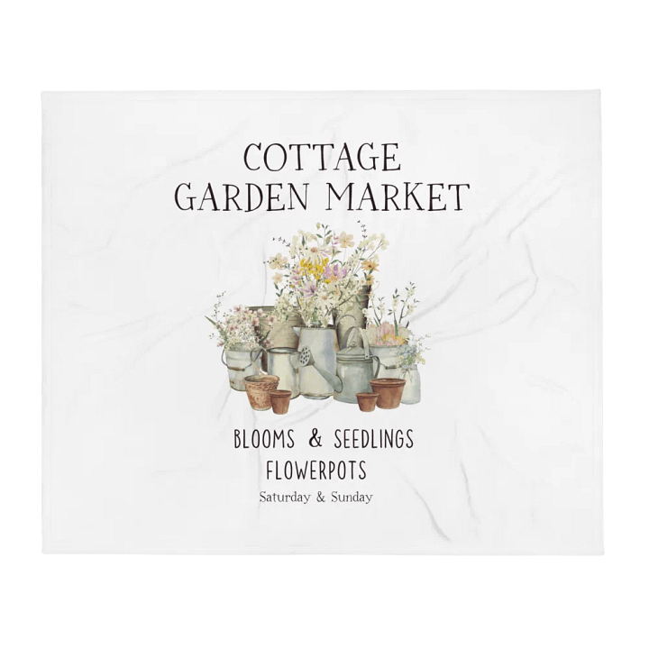 Cottage Garden Market Throw Blanket Throw Blanket product image (2)