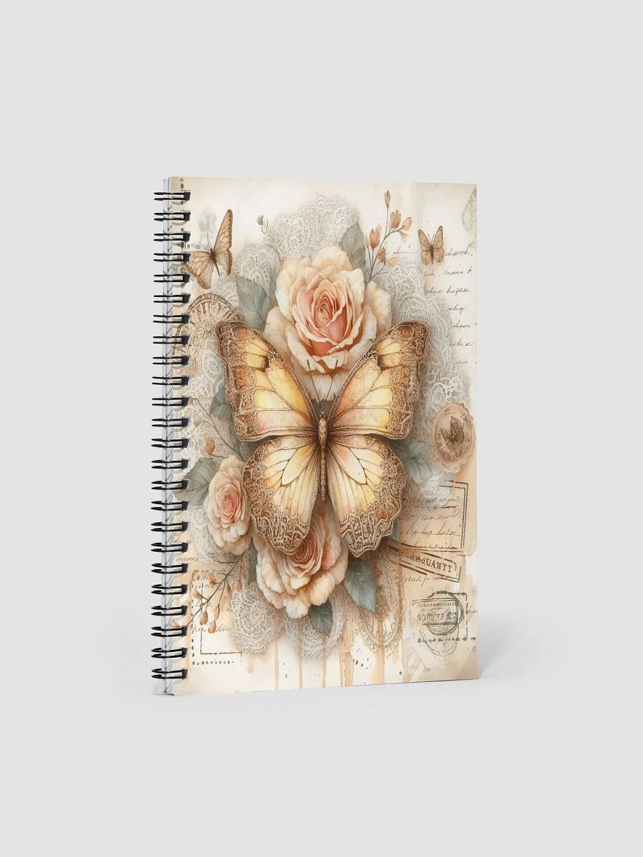 Yellow Butterflies and Pink Roses- Spiral Notebook product image (1)