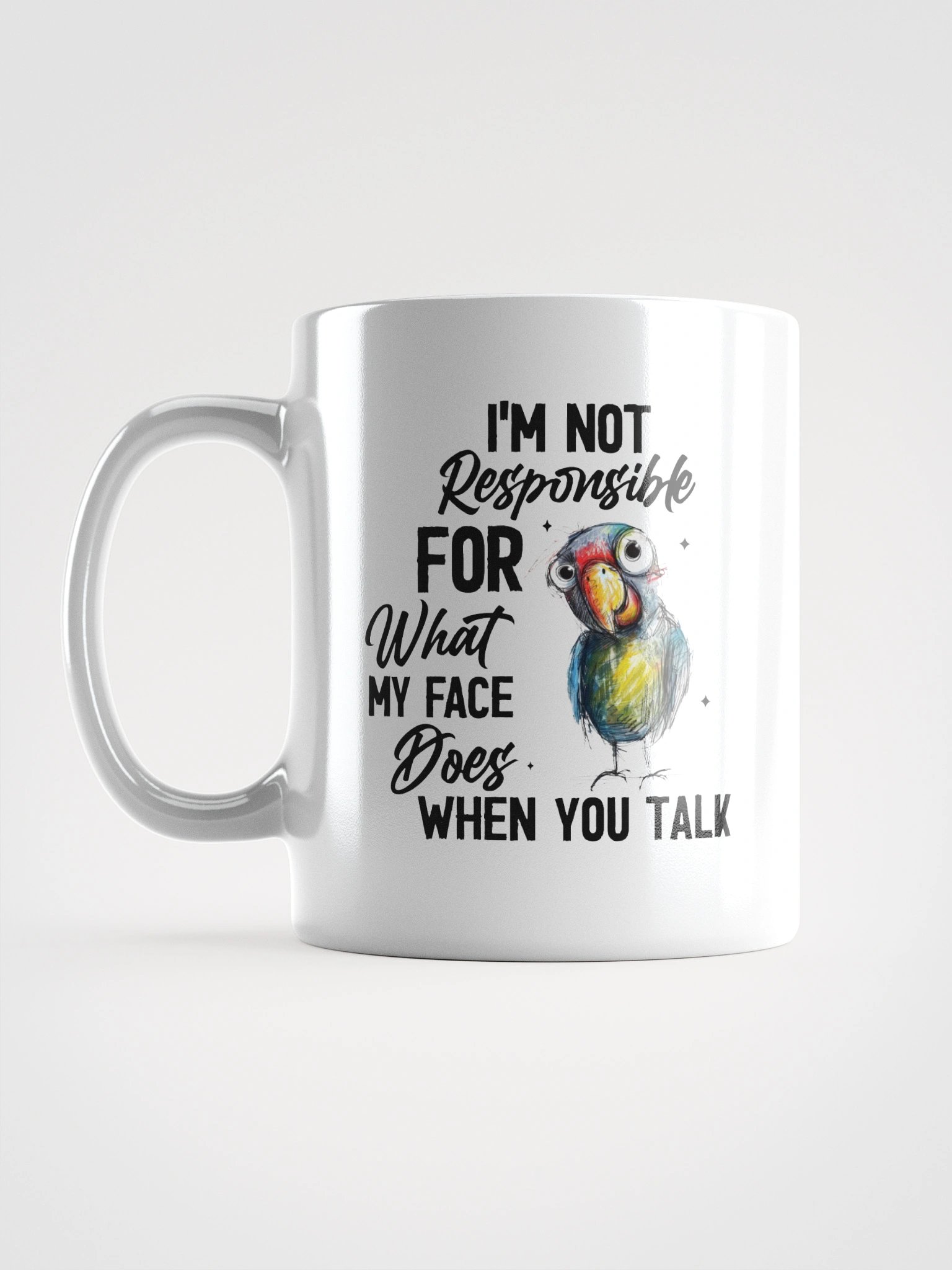 Parrot Not Responsible Glossy Mug product image (16)