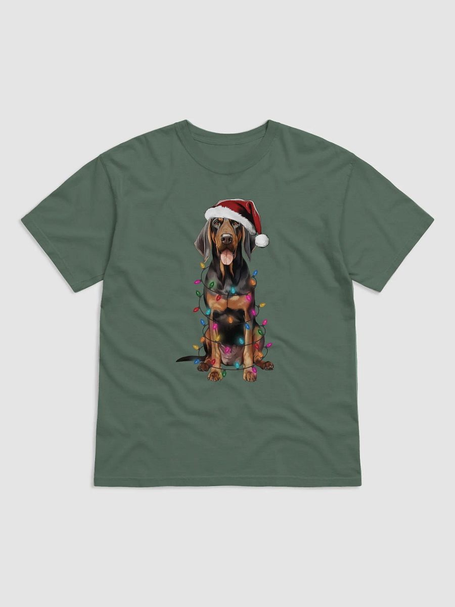 Funny Black and Tan Coonhound Christmas T-Shirt for Coonhound Paw-rents product image (2)